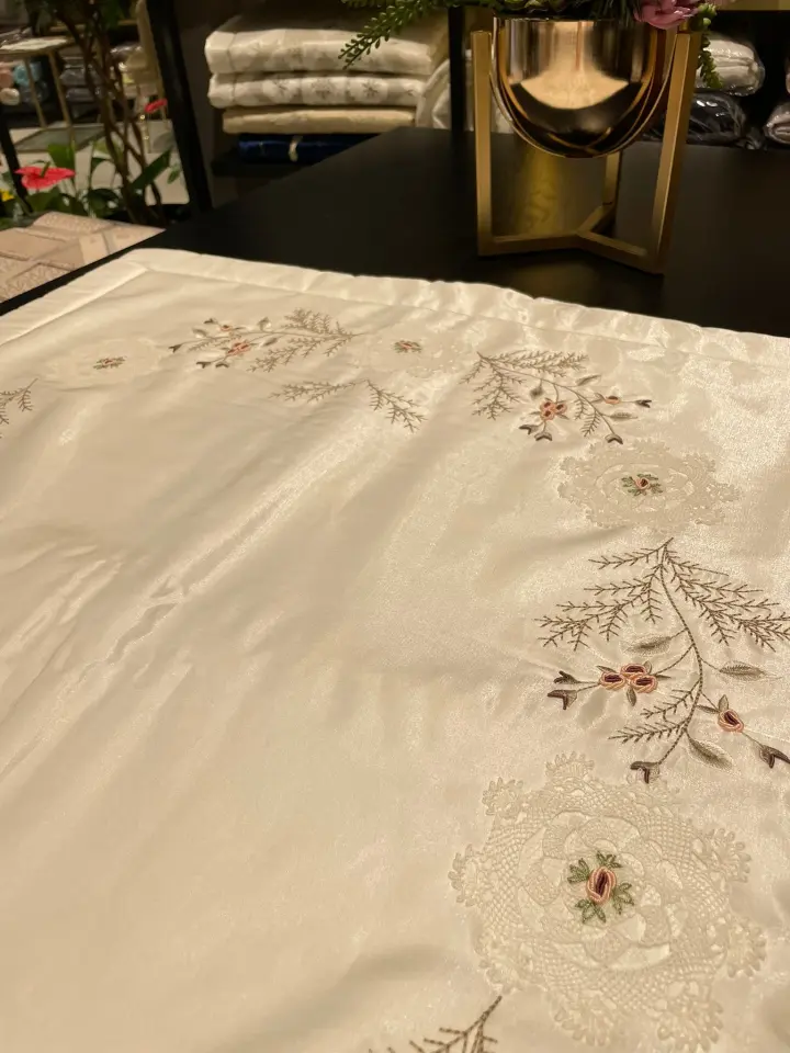 White Needlework Prayer Mat