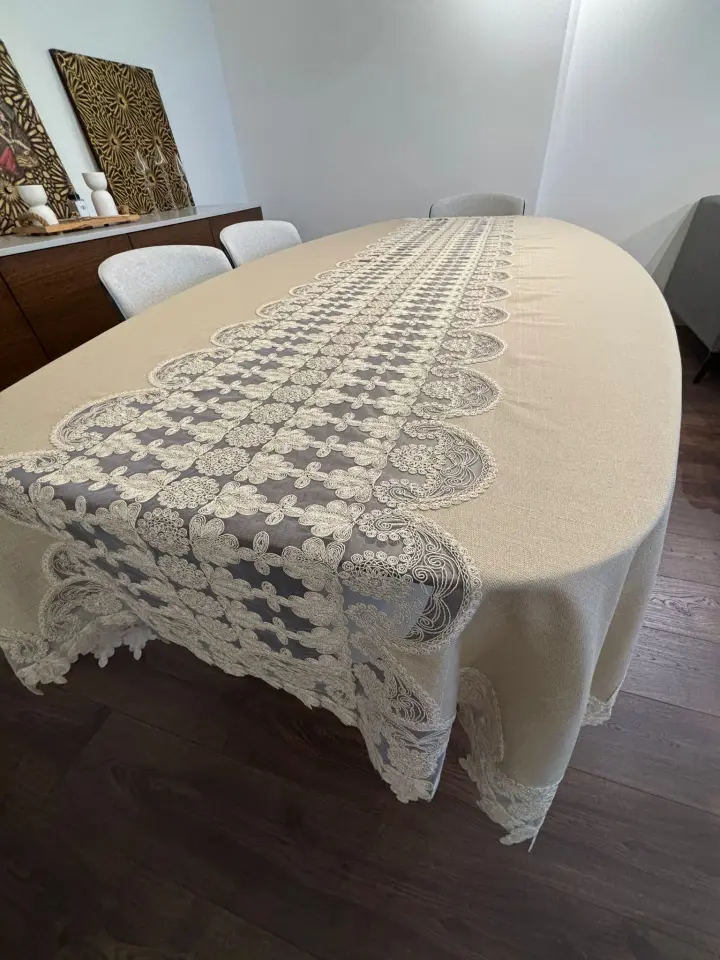 Cappuccino Lace Tablecloth