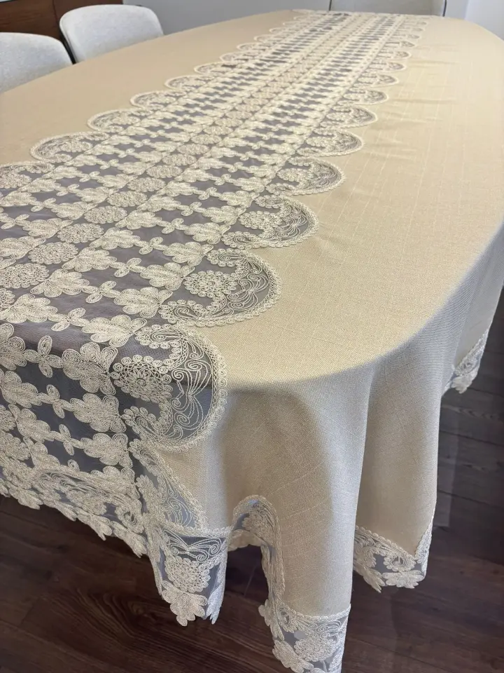Cappuccino Lace Tablecloth