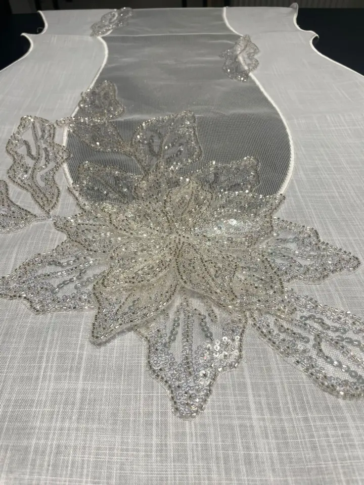 Flower Stone Embellished Living Room Set