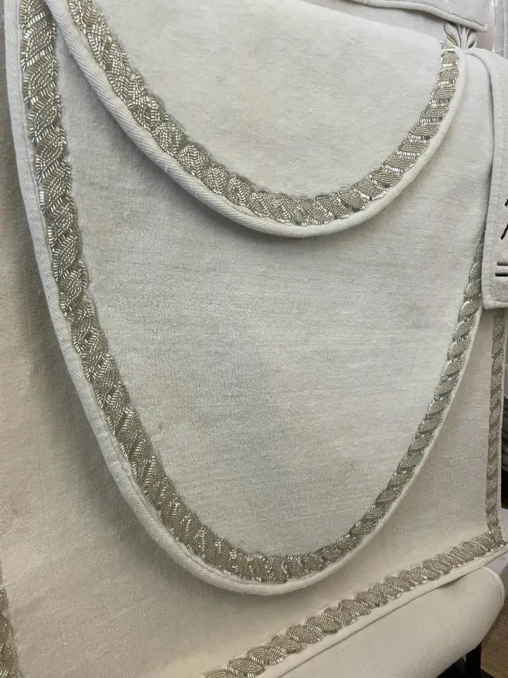 Silver Chain Rug Mat Set 60x100cm
