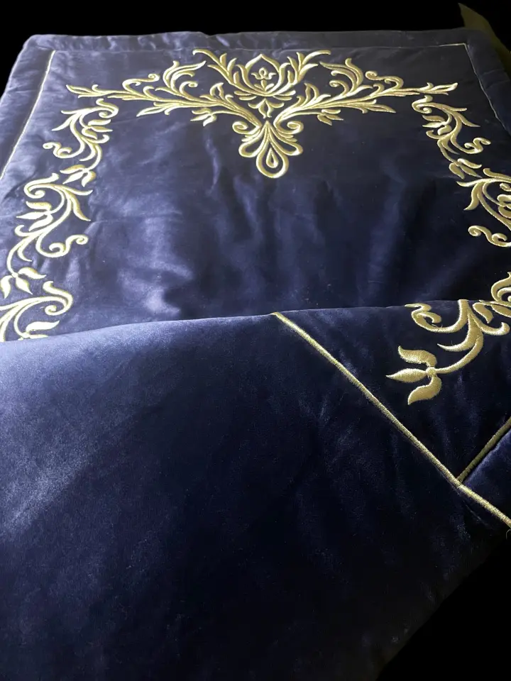 Navy Blue Maraş Style Prayer Rug