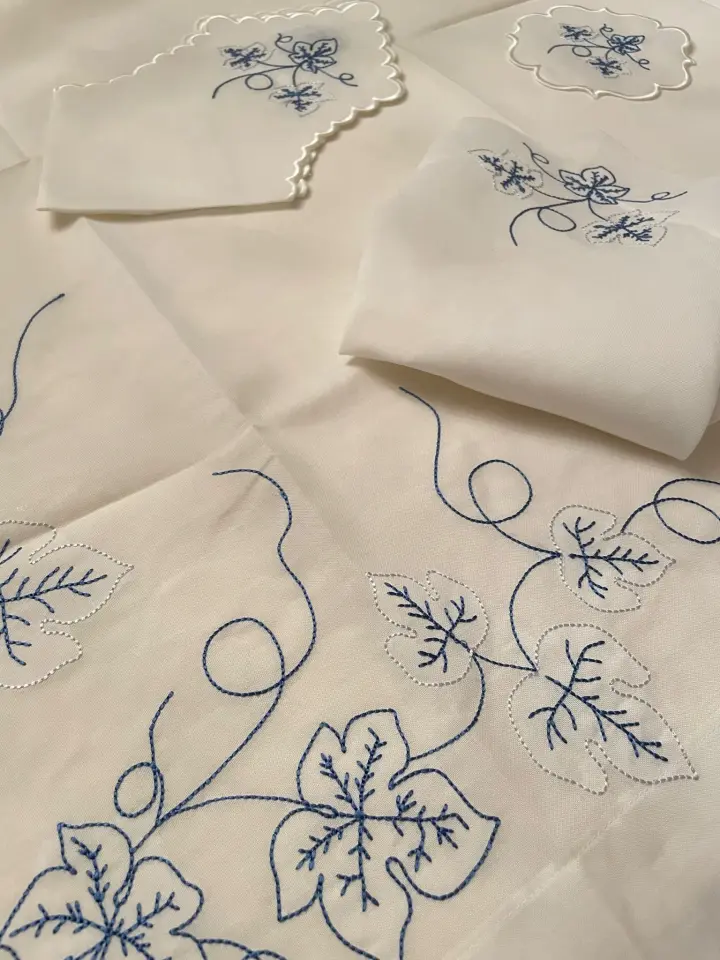 İsviçre Keteni Mavi Çay Saati Seti