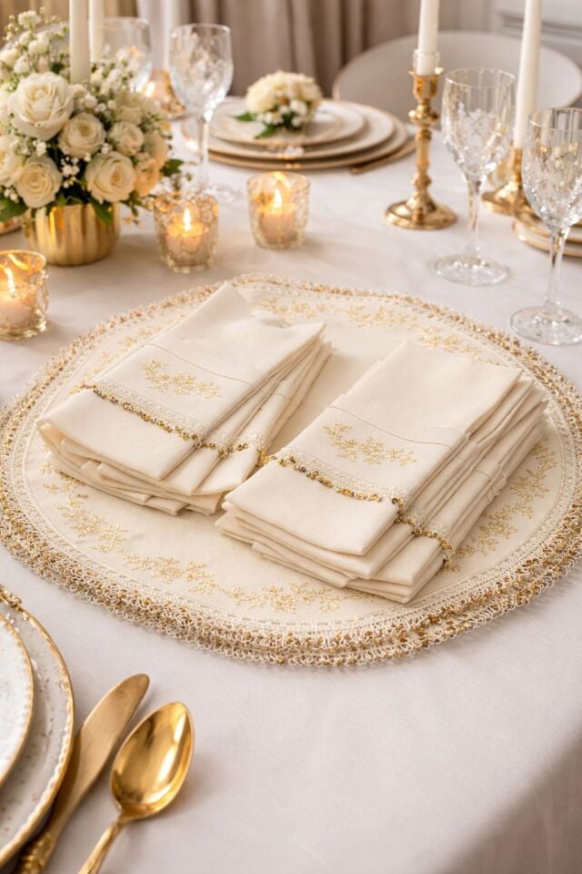 Ottoman Gold El İşi Sofra Seti