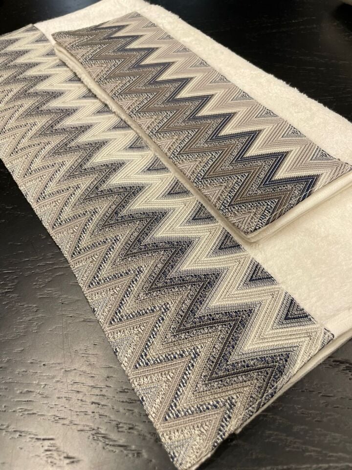 Siyah Zigzag Model Havlu Seti