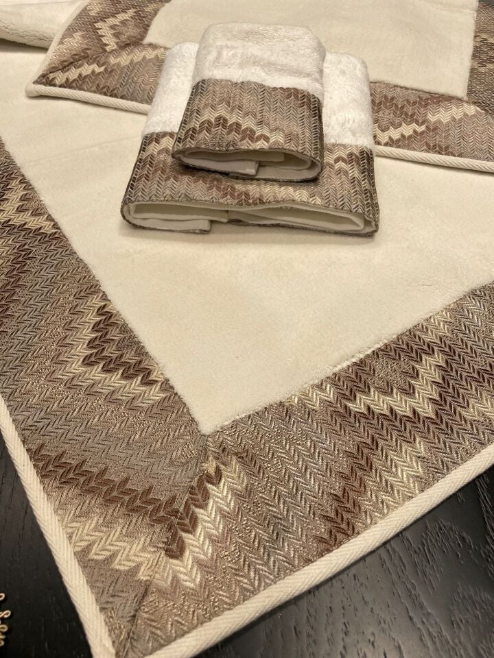 Kahve Zigzag Model Paspas Seti